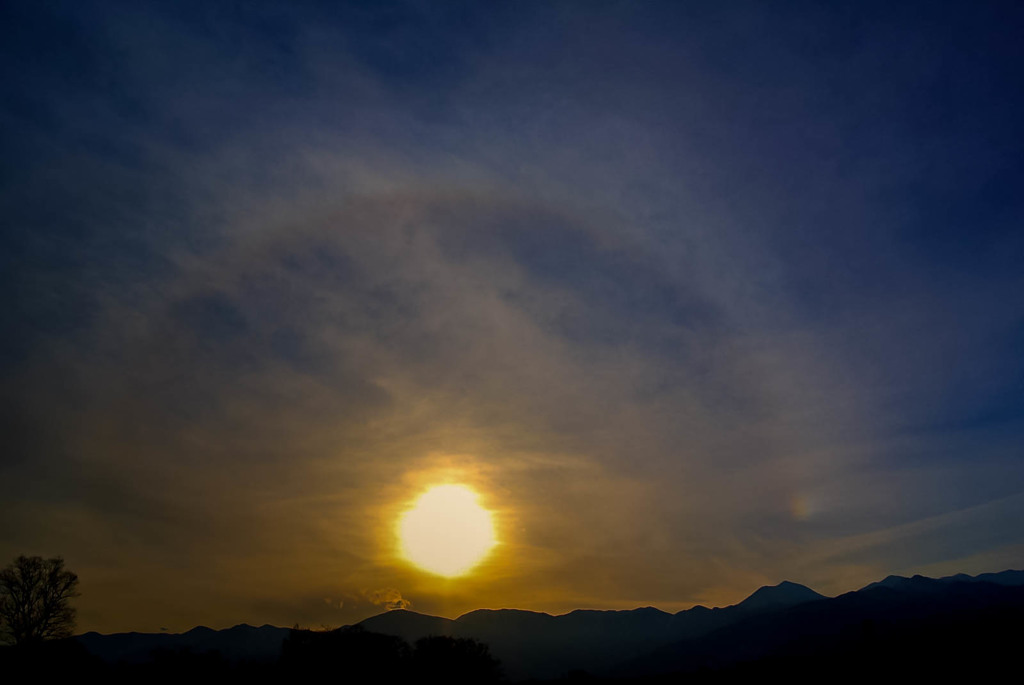 安曇野夕景（halo）