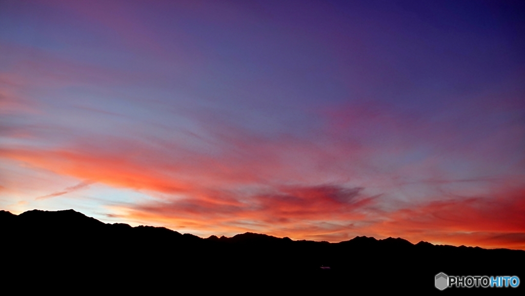 安曇野夕景（夏の日）