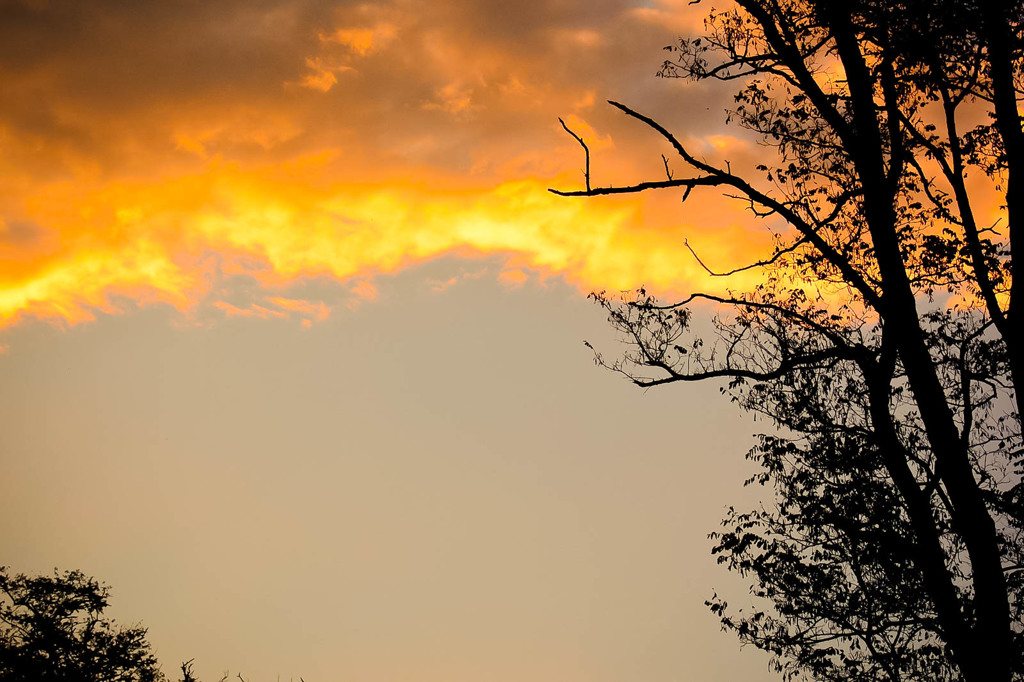 安曇野夕景（夕雲）