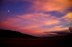 安曇野夕景（台風一過）