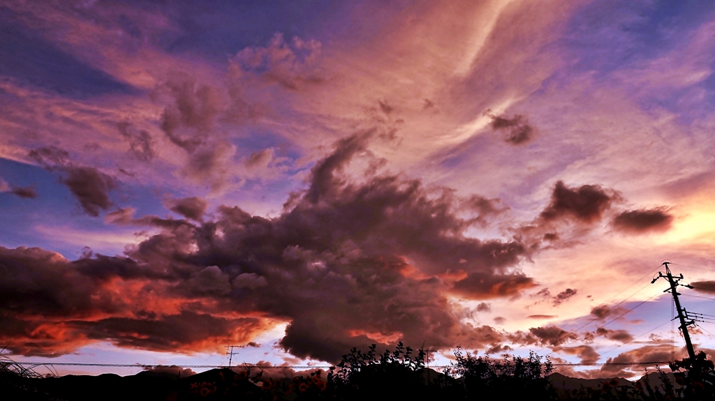 安曇野夕景（雲）
