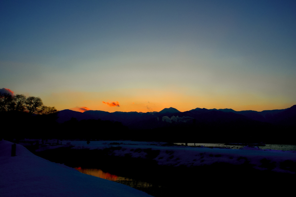 安曇野夕景(よりみち)