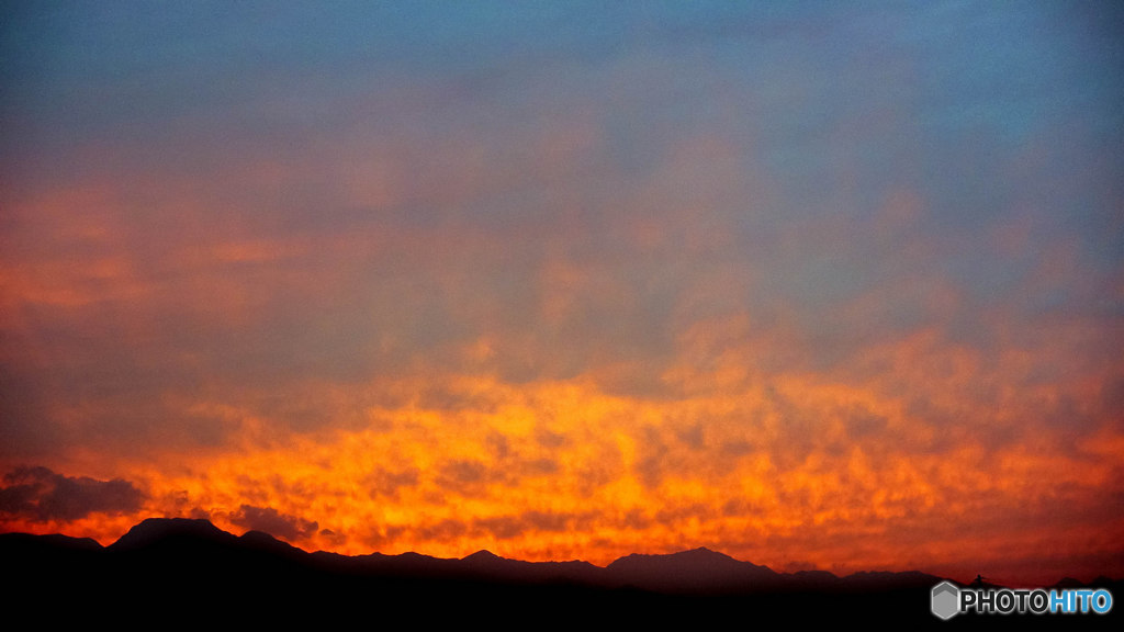 安曇野夕景