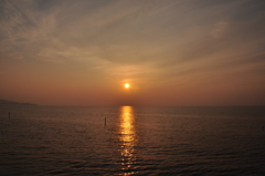 淡路島の夕日
