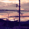 夕日と、、。