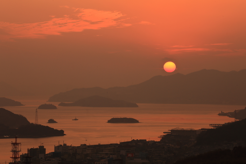 しまなみの夕日