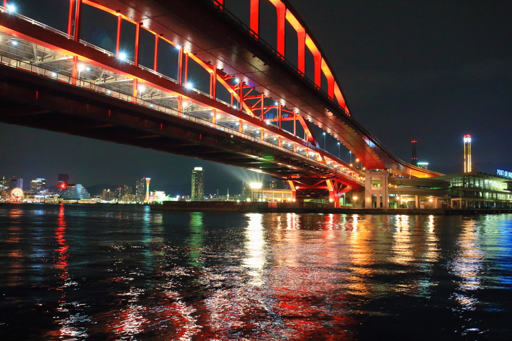 Night scene at Kobe bay area 2