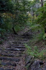 里山の石階段