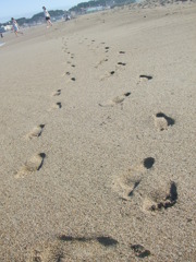 阿字ヶ浦海岸にて