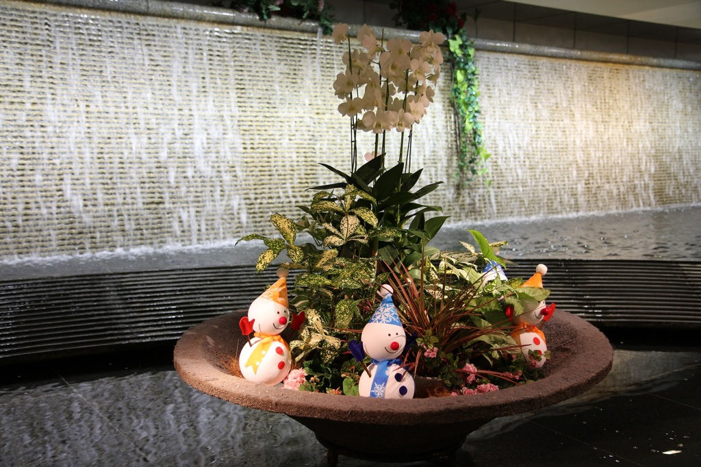地下に雪だるま
