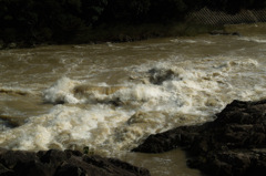 武庫川氾濫-濁流