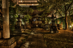 繁榮稲荷神社　夜の輝き