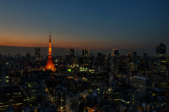 マジックアワーの東京タワー