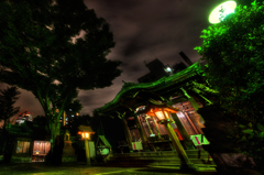 鐵砲洲稲荷神社　夜の輝き