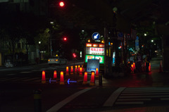 夜の工事現場