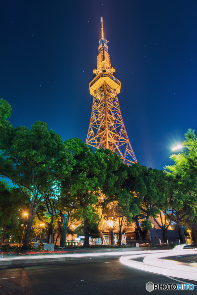 名古屋テレビ塔　夜の輝き