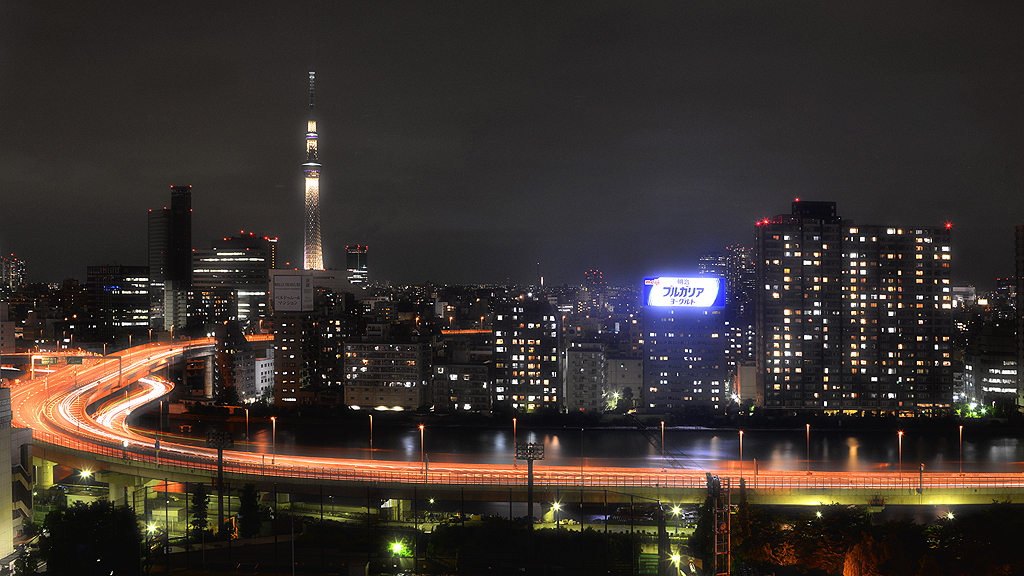 深夜に輝くスカイツリー　～雅～