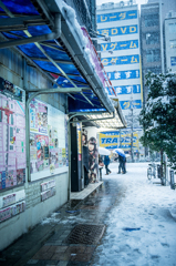 ある雪の日の秋葉原(ドンキ横)