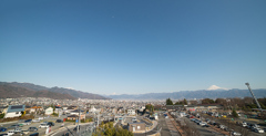 甲府市街と富士