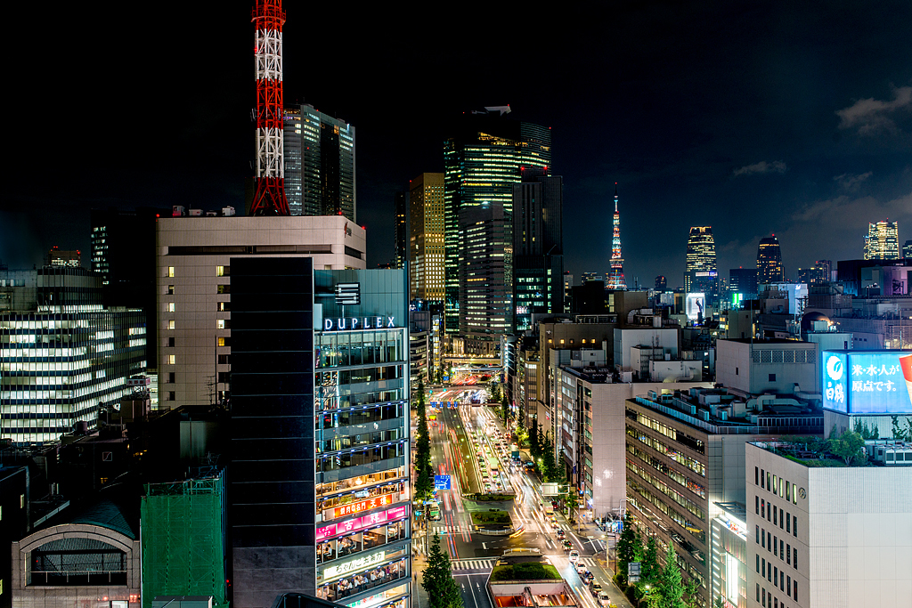 銀座から見た夜景