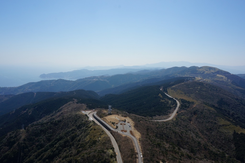 丹那上空から伊豆半島