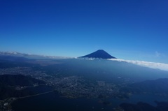 河口湖上空　富士山　2013年9月29日河口湖