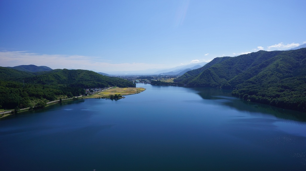 2012年9月26日 木崎湖フライト 木崎湖上空