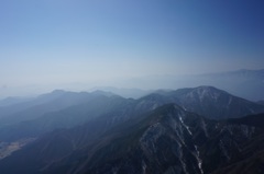 2013年3月9日 朝霧フライト 霞む稜線下の景色