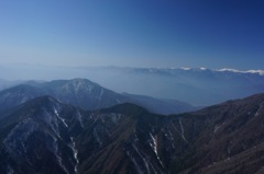 2013年3月9日 朝霧フライト 霞む稜線下の景色　２