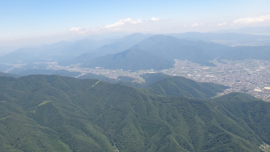 河口湖大橋上空　中央道方面　2011年7月16日