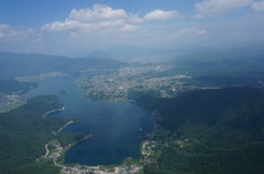 河口湖空撮