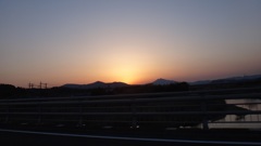 2012年4月8日　夕日の筑波山