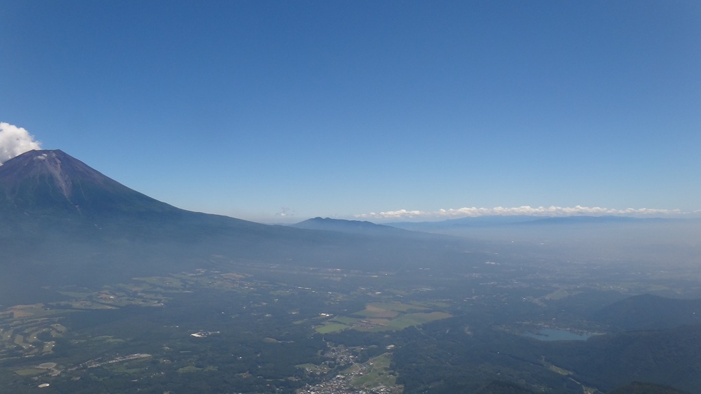 朝霧上空 伊豆半島方面　2011年7月17日