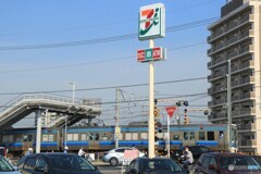 朝の備前西市駅前