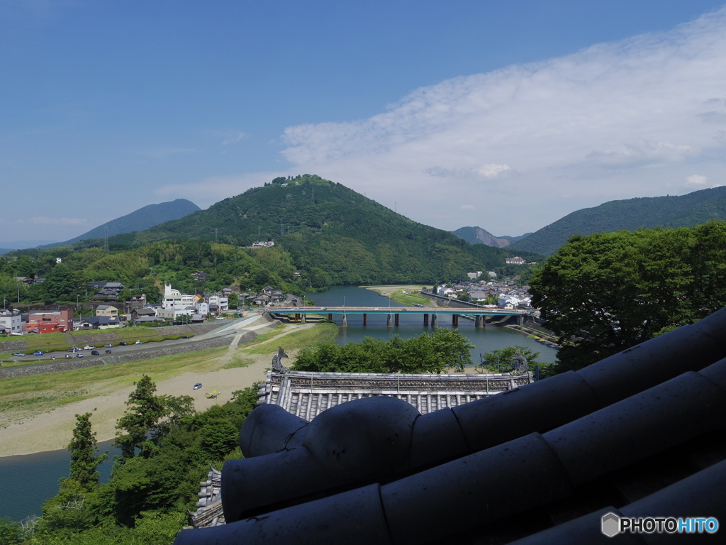 大洲城から