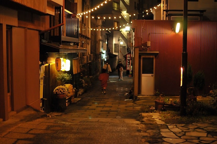 温泉街の横道