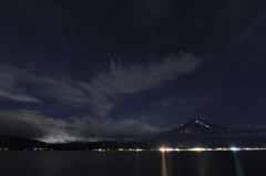 山中湖と富士山