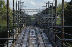 雨上がりの線路