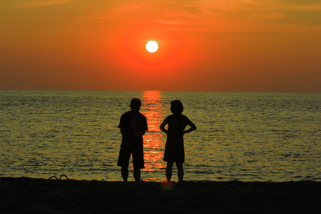日本海の夕日