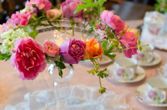 tea time with flowers