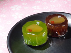 栗羊羹（抹茶・小倉) 開封前