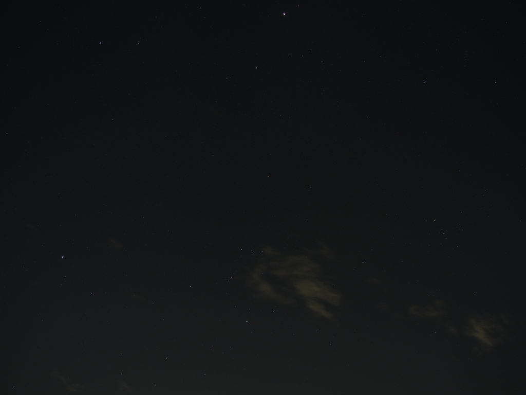 オリオン座を含む星空(千波湖の北)