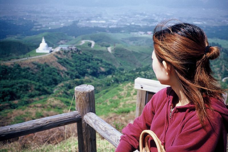 仙酔峡に佇む志保美