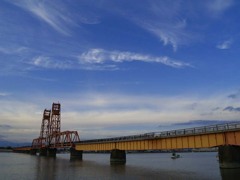 佐賀県にある昇開橋の風景・・・