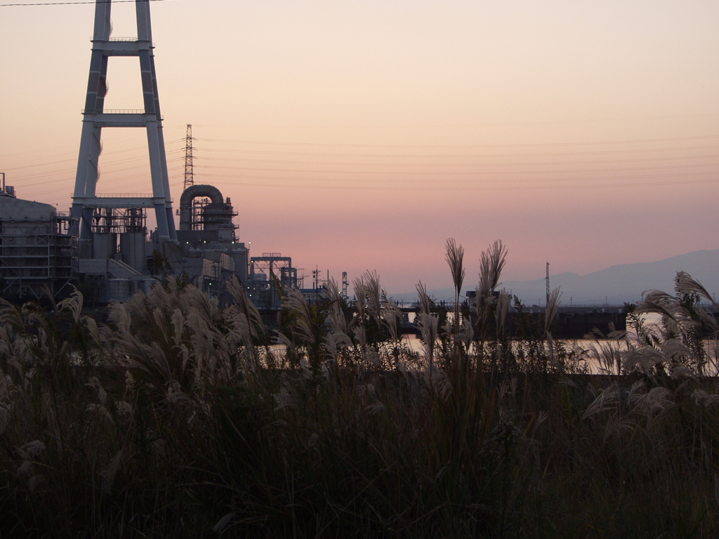 閘門と夕日・その拾七