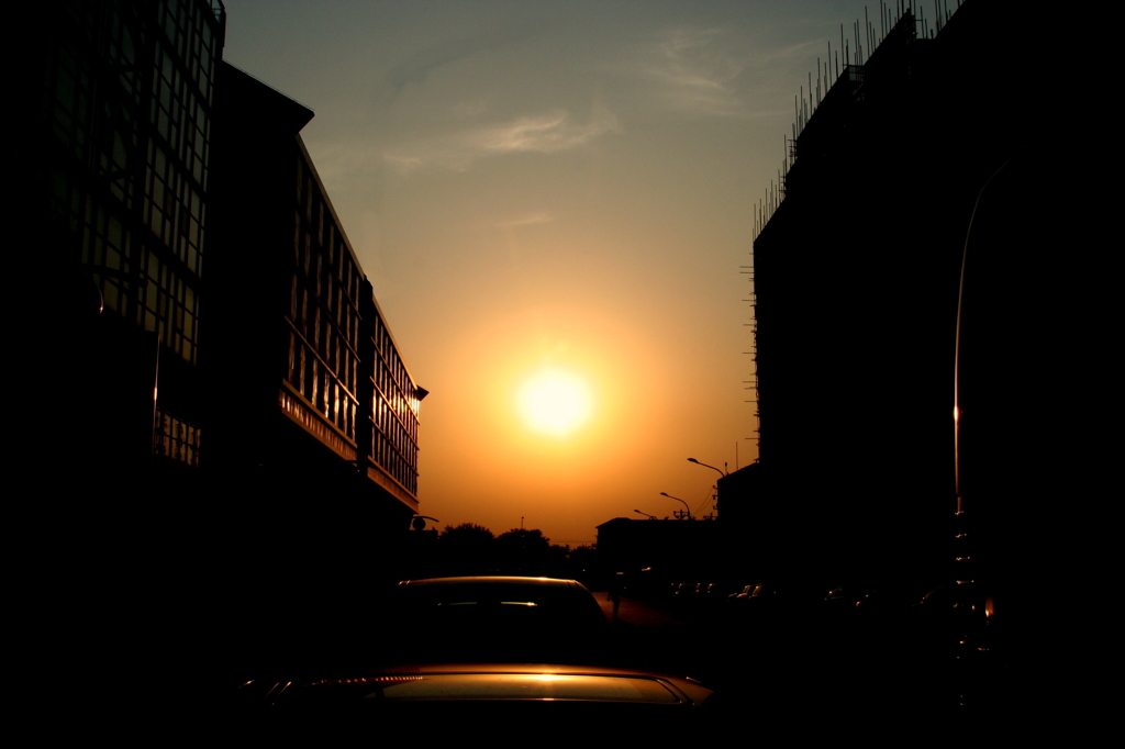 北京の夕陽