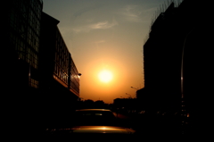 北京の夕陽