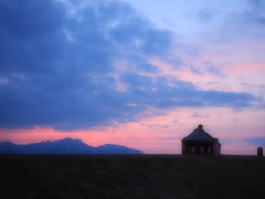 春の夕景