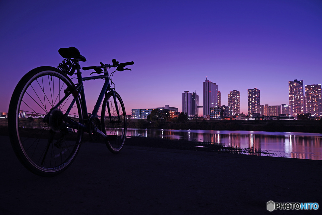夕暮れサイクリング