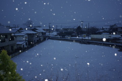 霙から雪に